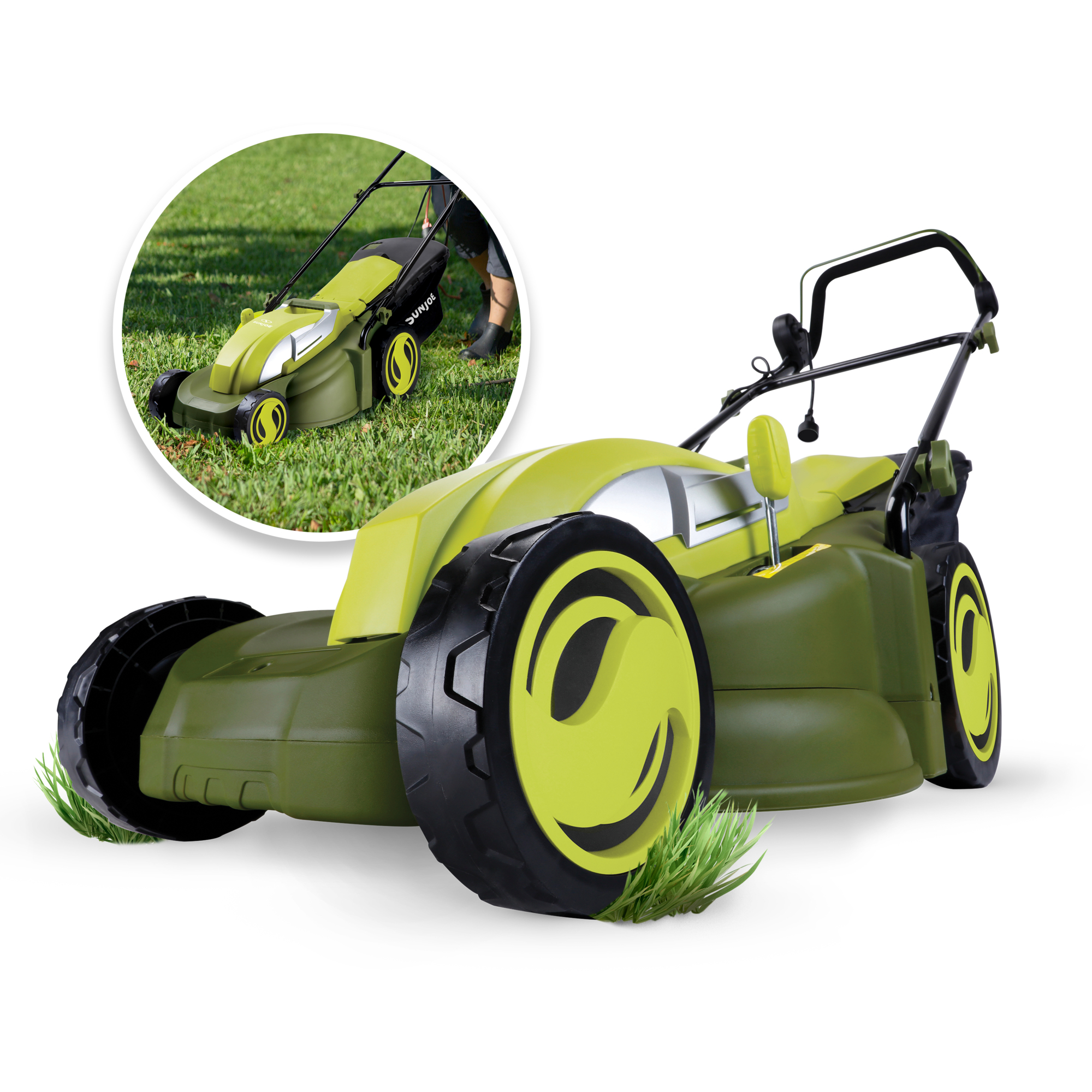 Sun Joe Electric Lawn Mower + Mulcher — 17in., 13 Amp, 7-Position Height Adjustment, Model# MJ403E